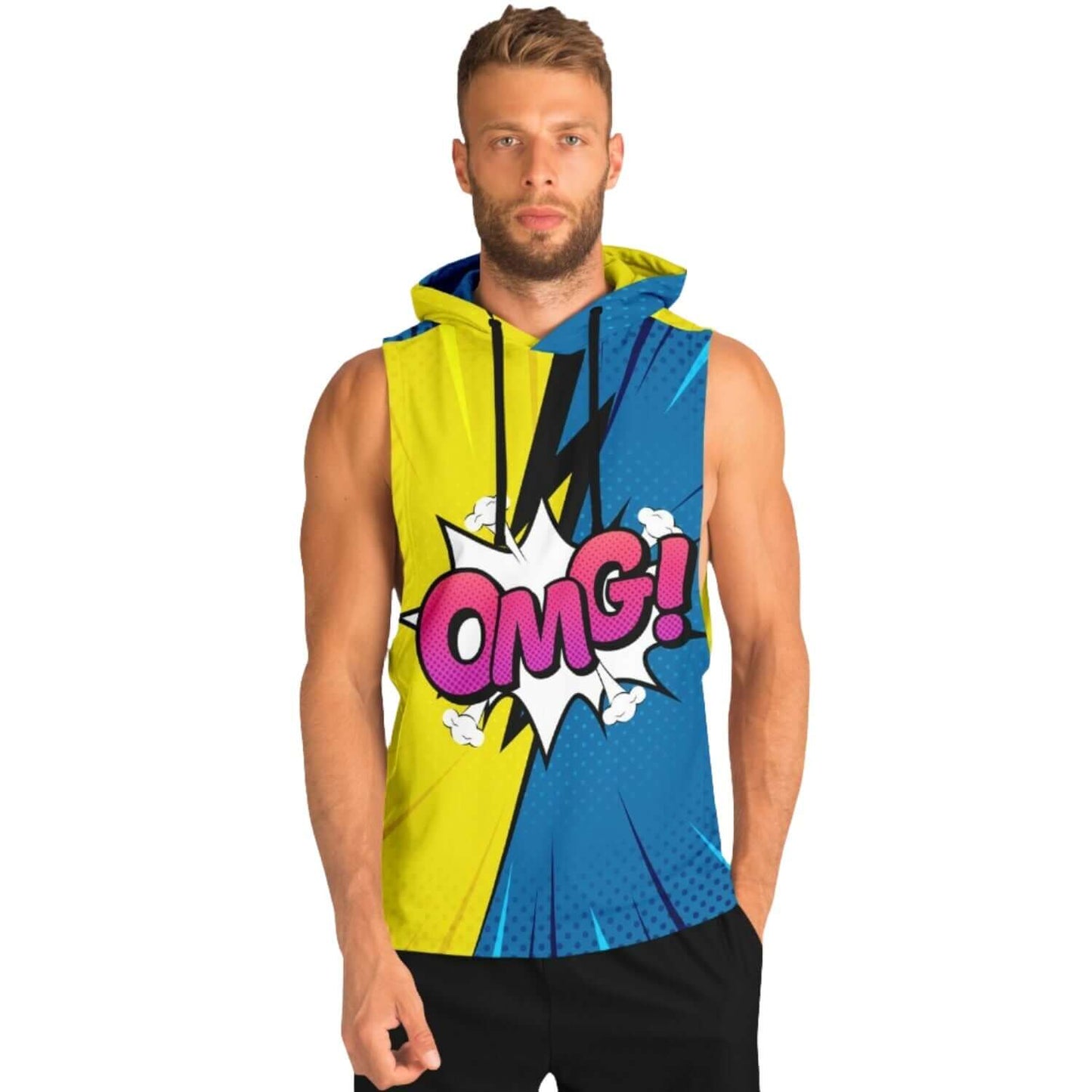 OMG! Sleeveless Hoodie For Men copy