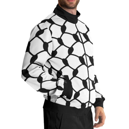 Keffiyeh Track Jacket | Black & White HD