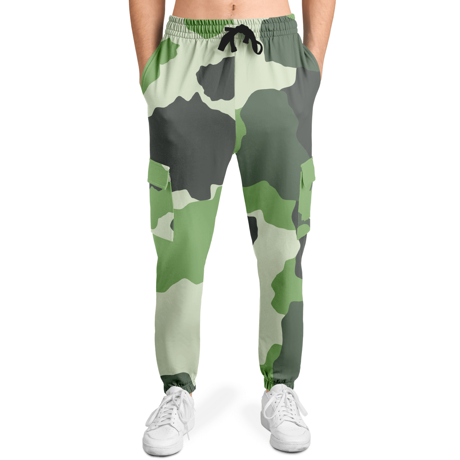 Commando Cargo Sweatpants | Green HD Print