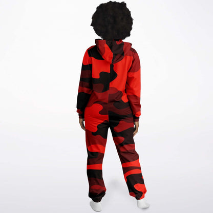 Camo Jumpsuit | Scarlet Red & Black