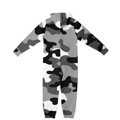 Camo Jumpsuit | Black Gray & White