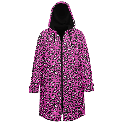 Pink Leopard Cloak With a Zipper