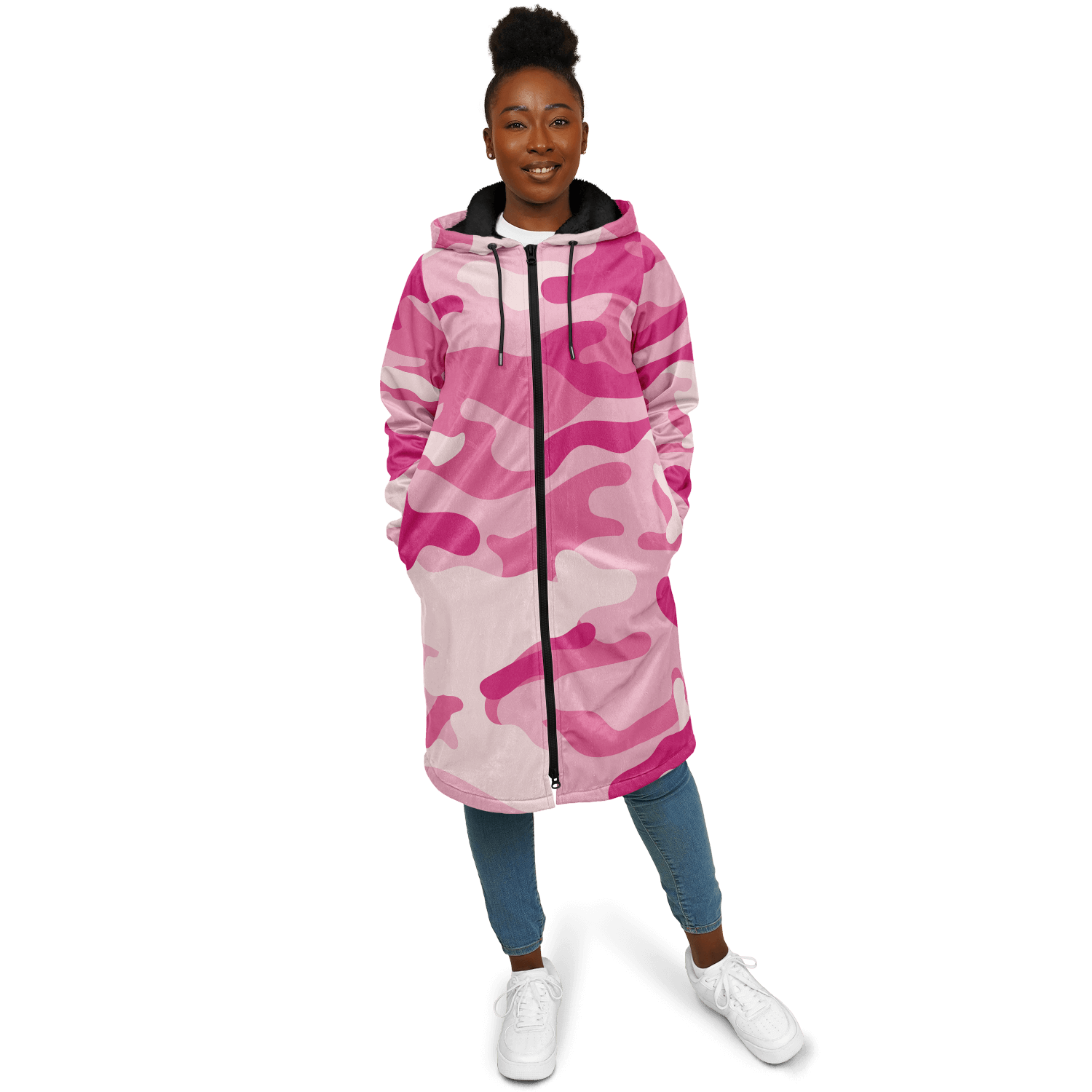 Zippered Lavender Pink Camo Cloak