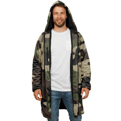 Classic Green Camo Cloak With a Zipper