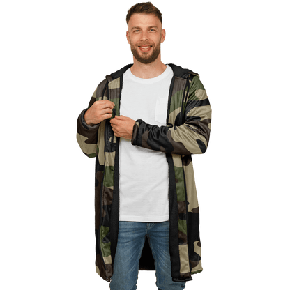 Classic Green Camo Cloak With a Zipper