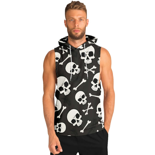 Sleeveless Hoodie For Men | Skulls & Bones