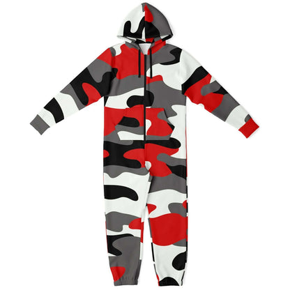 Camo Jumpsuit | Red Black & White