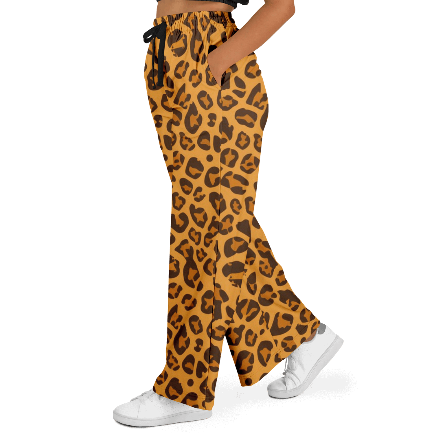 Women's Wide Leg Pants | Leopard HD Print