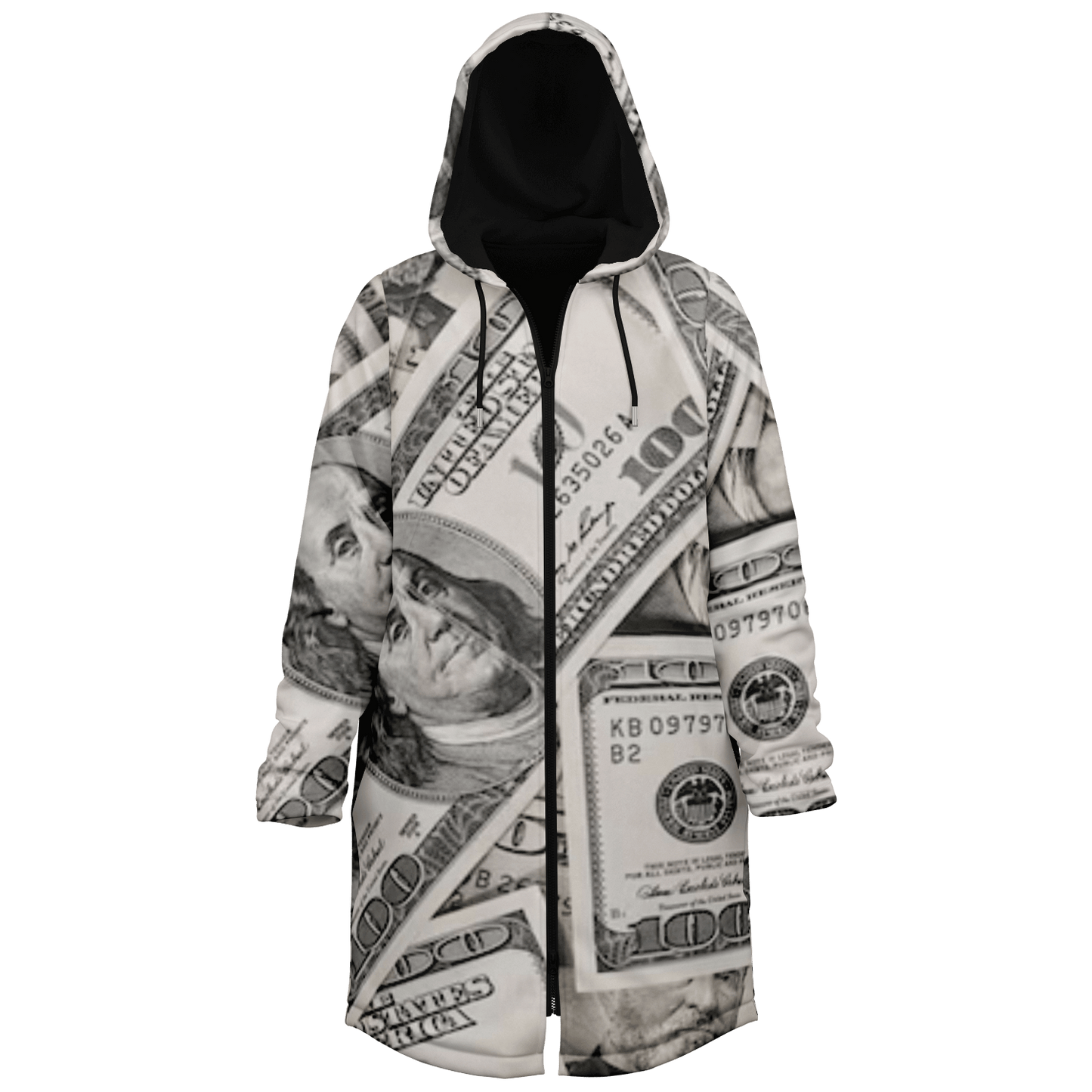 Green Dollars Zipper Cloak $$$ Unisex HD