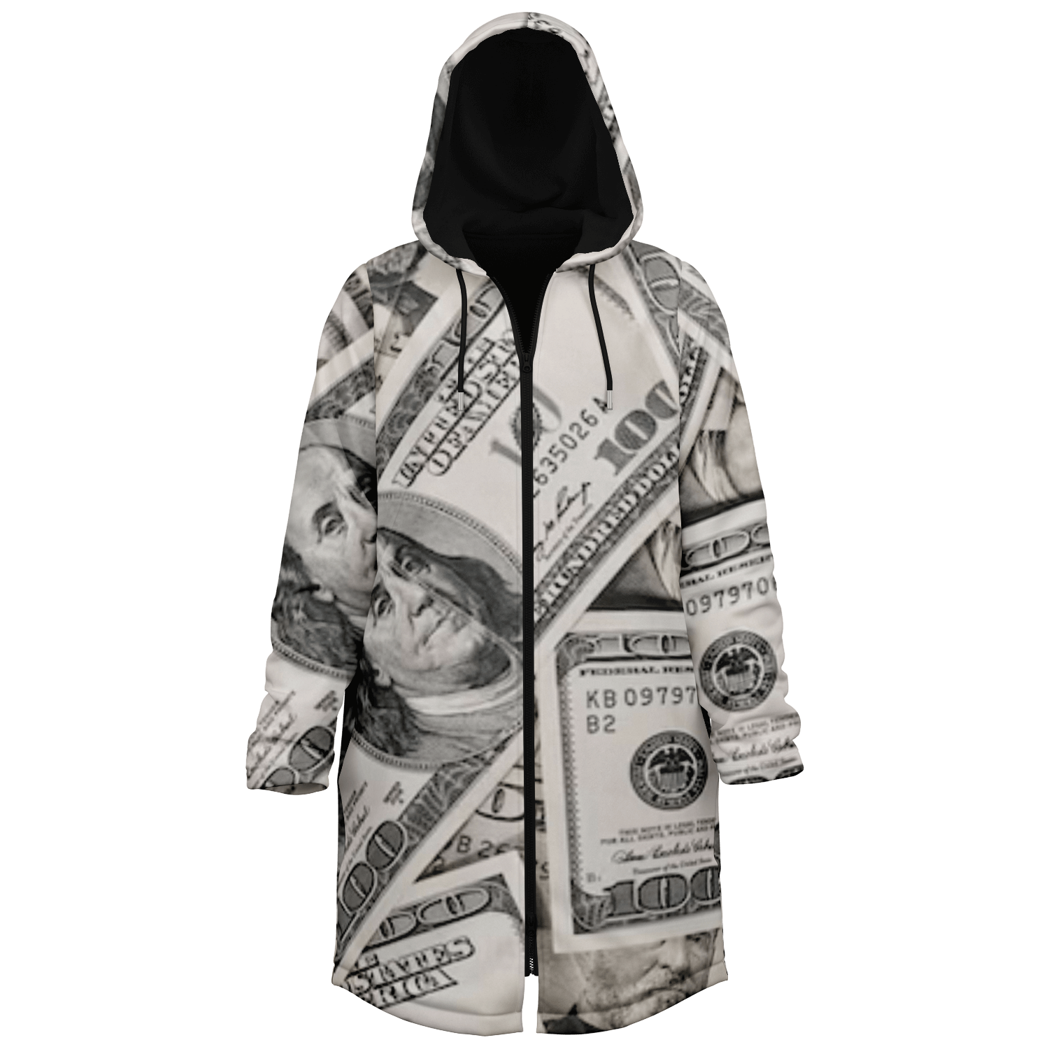 Green Dollars Zipper Cloak $$$ Unisex HD