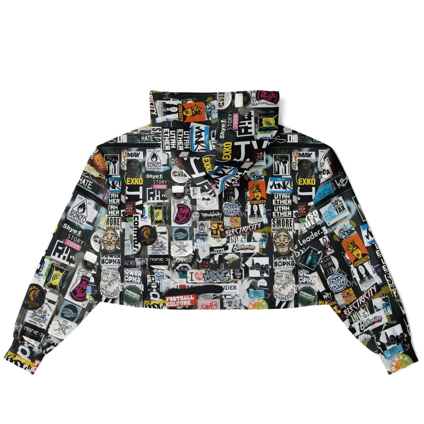 Amsterdam Street Art Cropped Hoodie