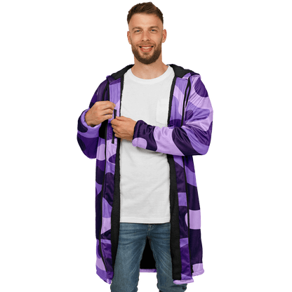 Purple Grape & Mauve Camo Cloak With a Zipper