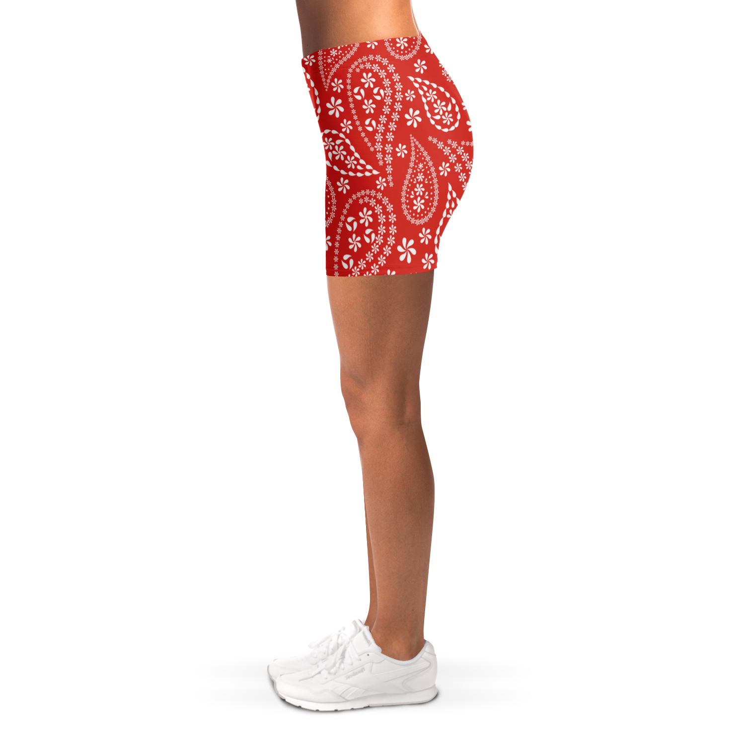 Red Bandana Legging Shorts | HD print