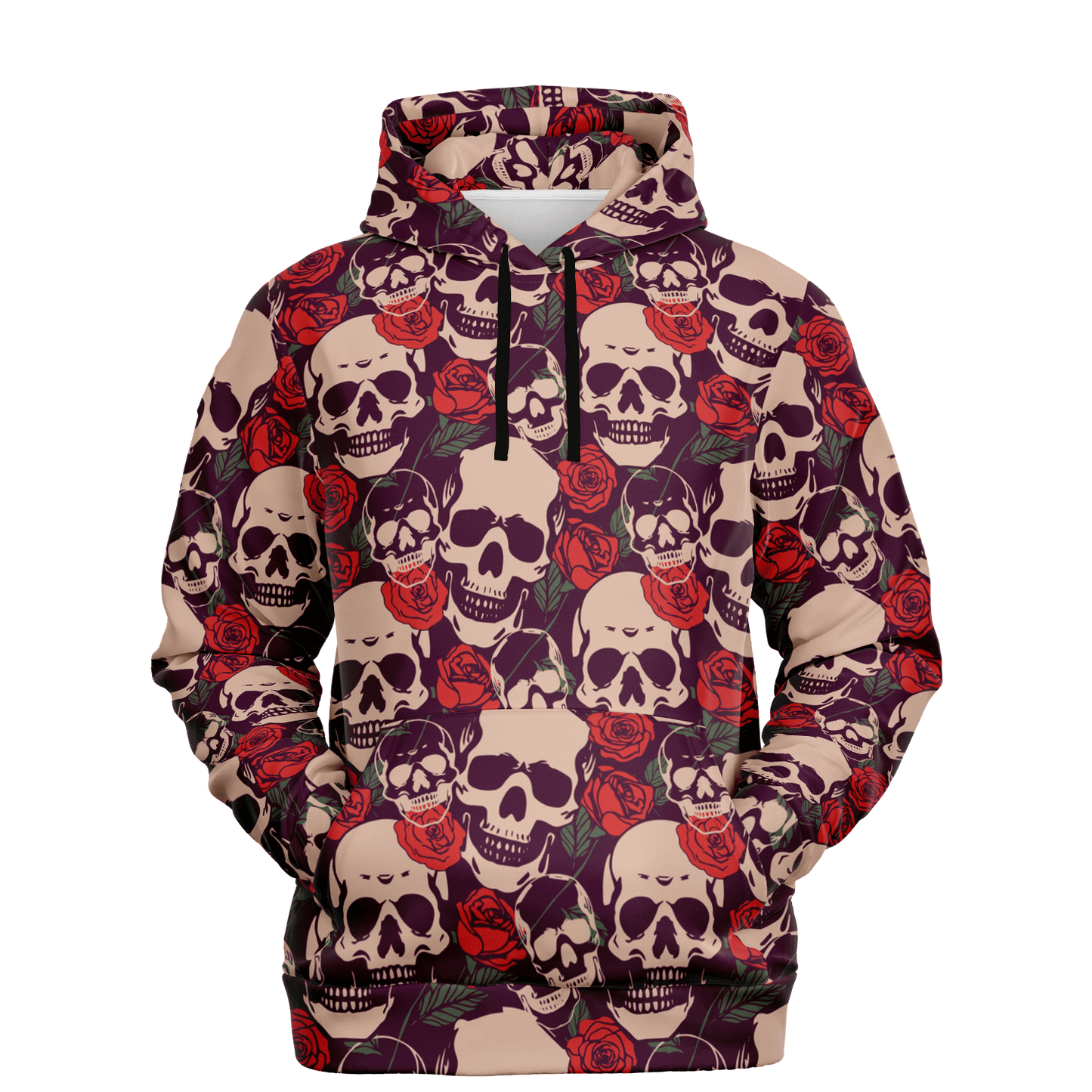 Skulls & Roses Hoodie | Red Unisex