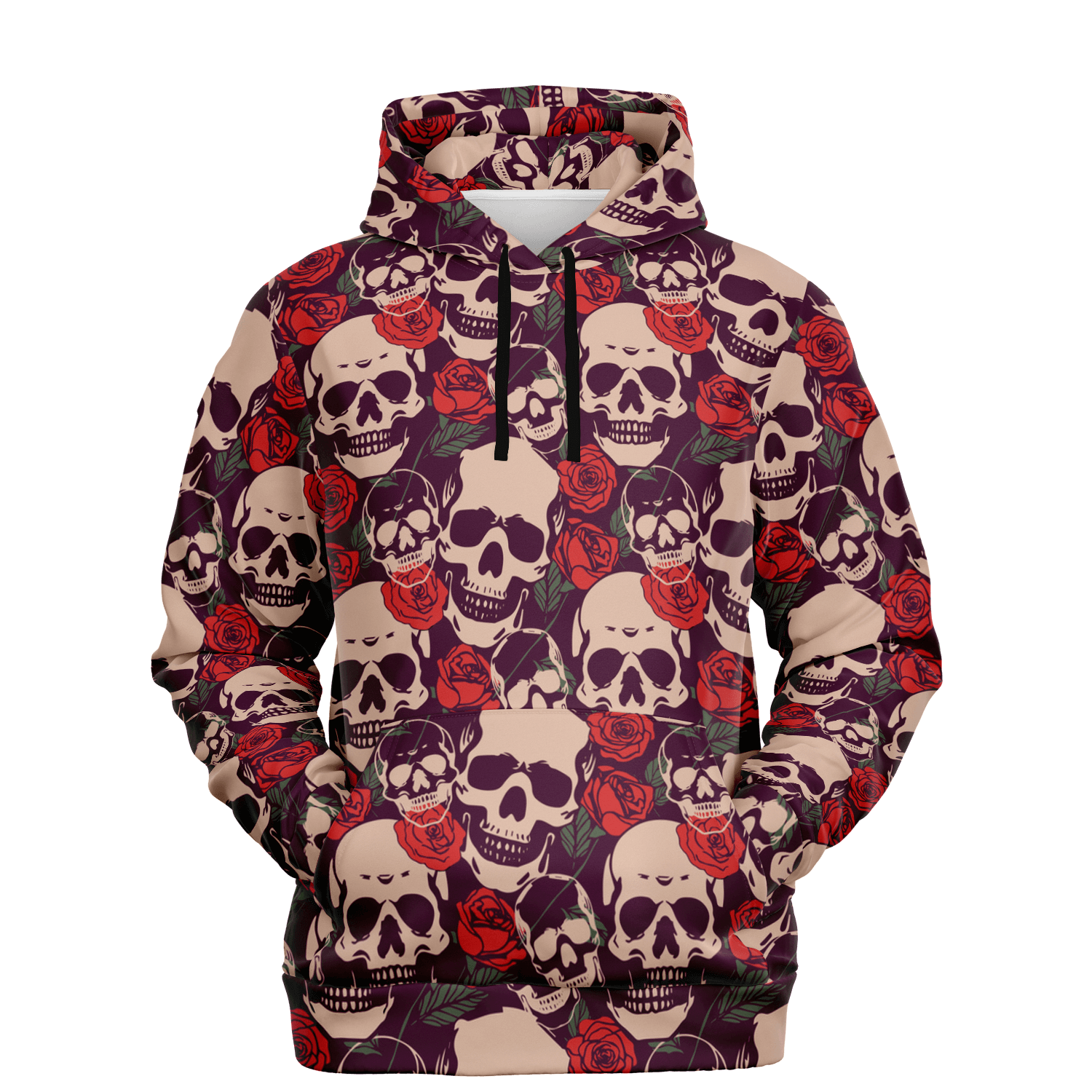 Skulls & Roses Hoodie | Red Unisex