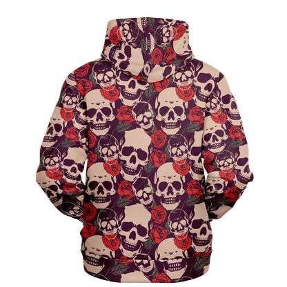 Skulls & Roses Hoodie | Red Unisex