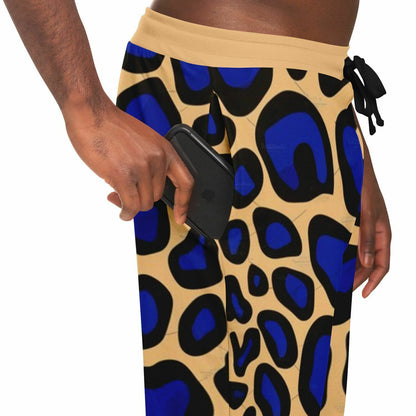 Black Blue & Yellow Leopard Pants | Unisex