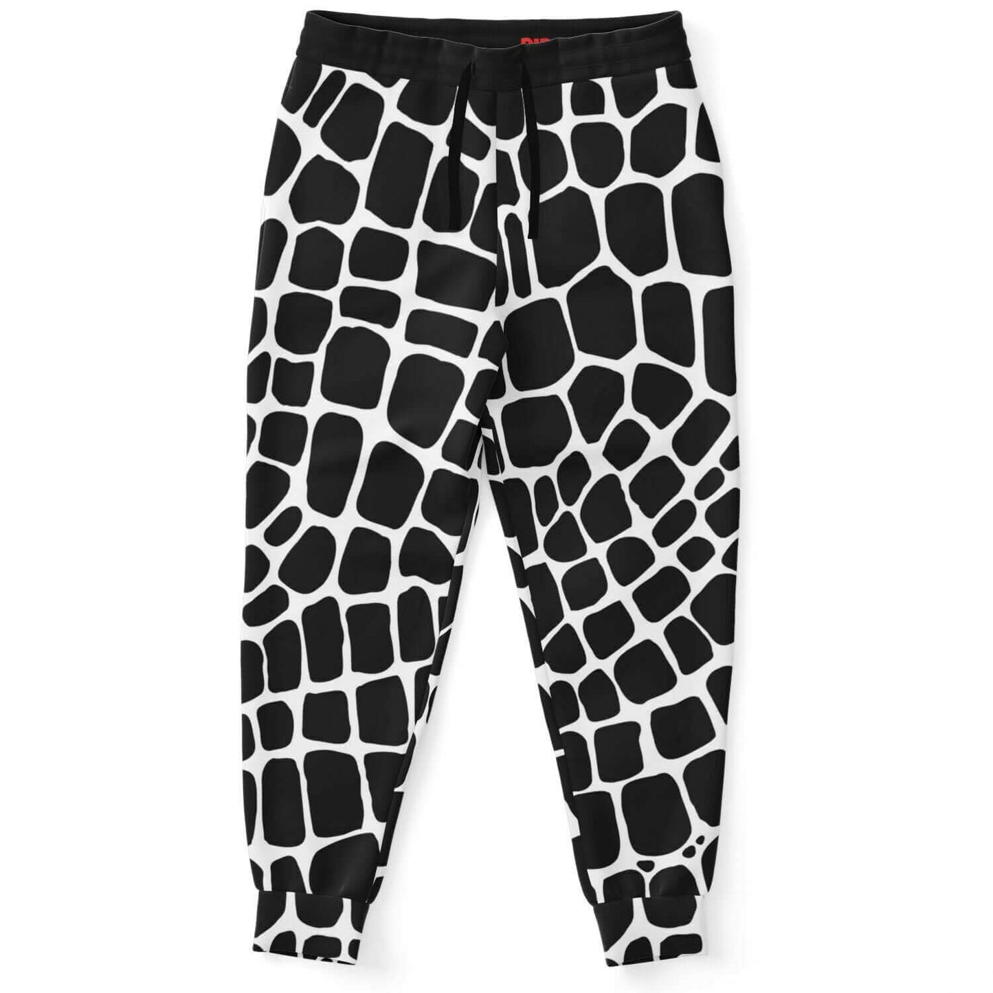 Black & White Snake Track Pants For Men | HD Print