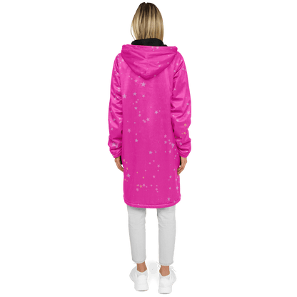 Funky Deep Pink Stars Zipper Cloak | Ribooa