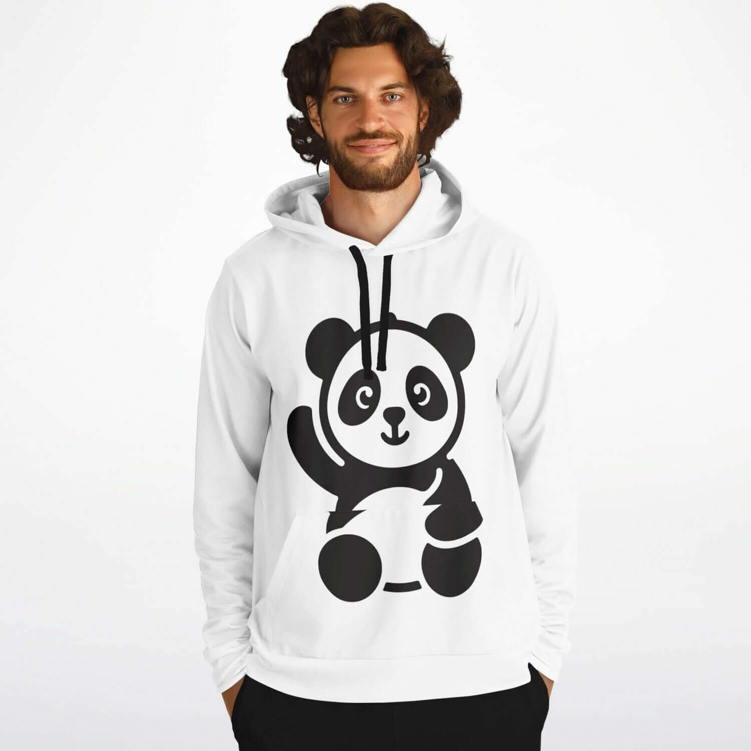 Panda Hoodie | Unisex White HD Print