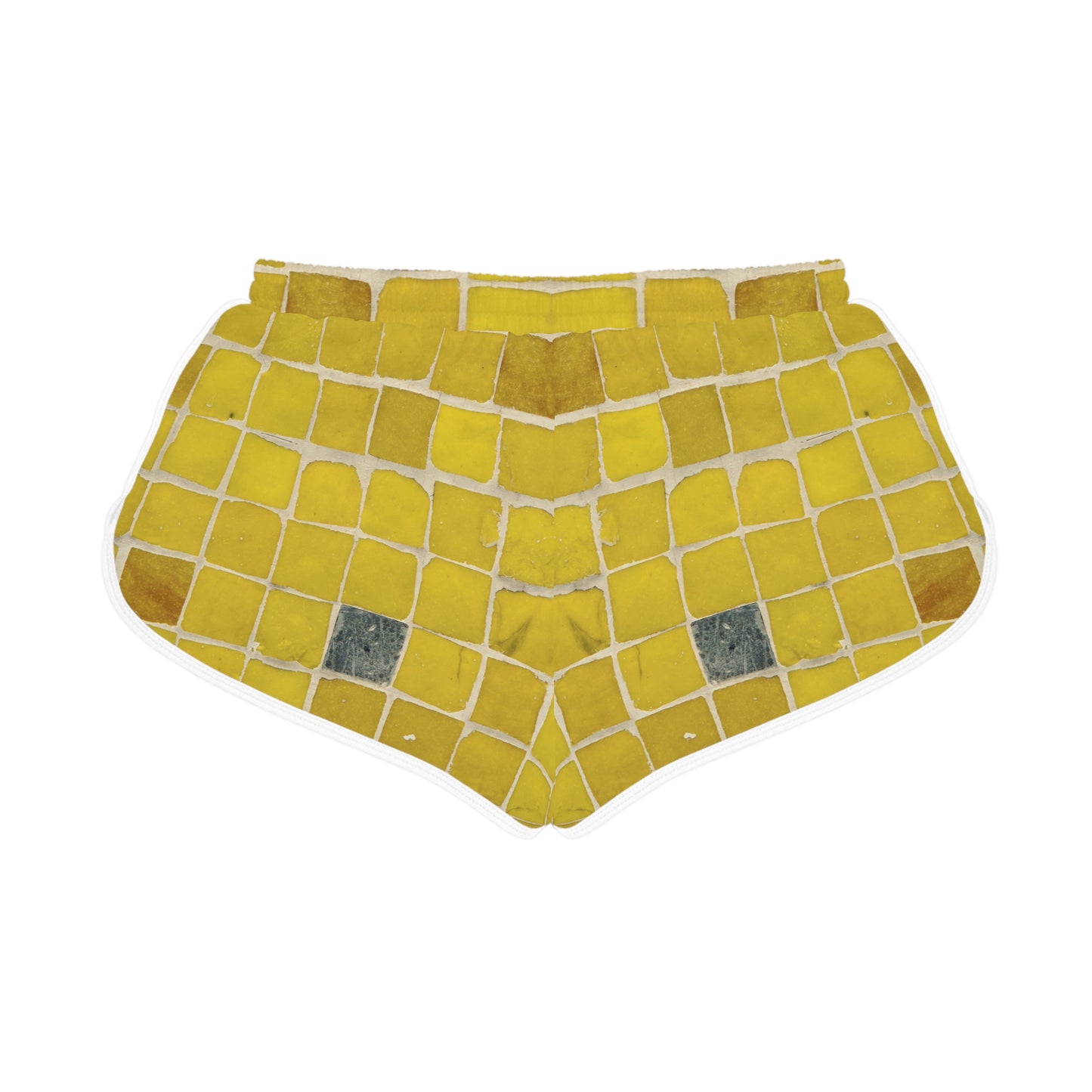 Relaxed Sports Shorts | Yellow Tiles - Ribooa