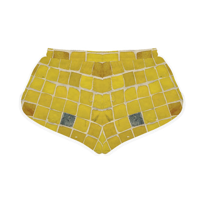 Relaxed Sports Shorts | Yellow Tiles - Ribooa