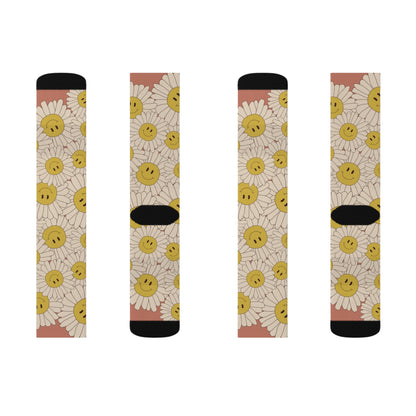 Sublimation Socks | Smiling Flowers - Ribooa