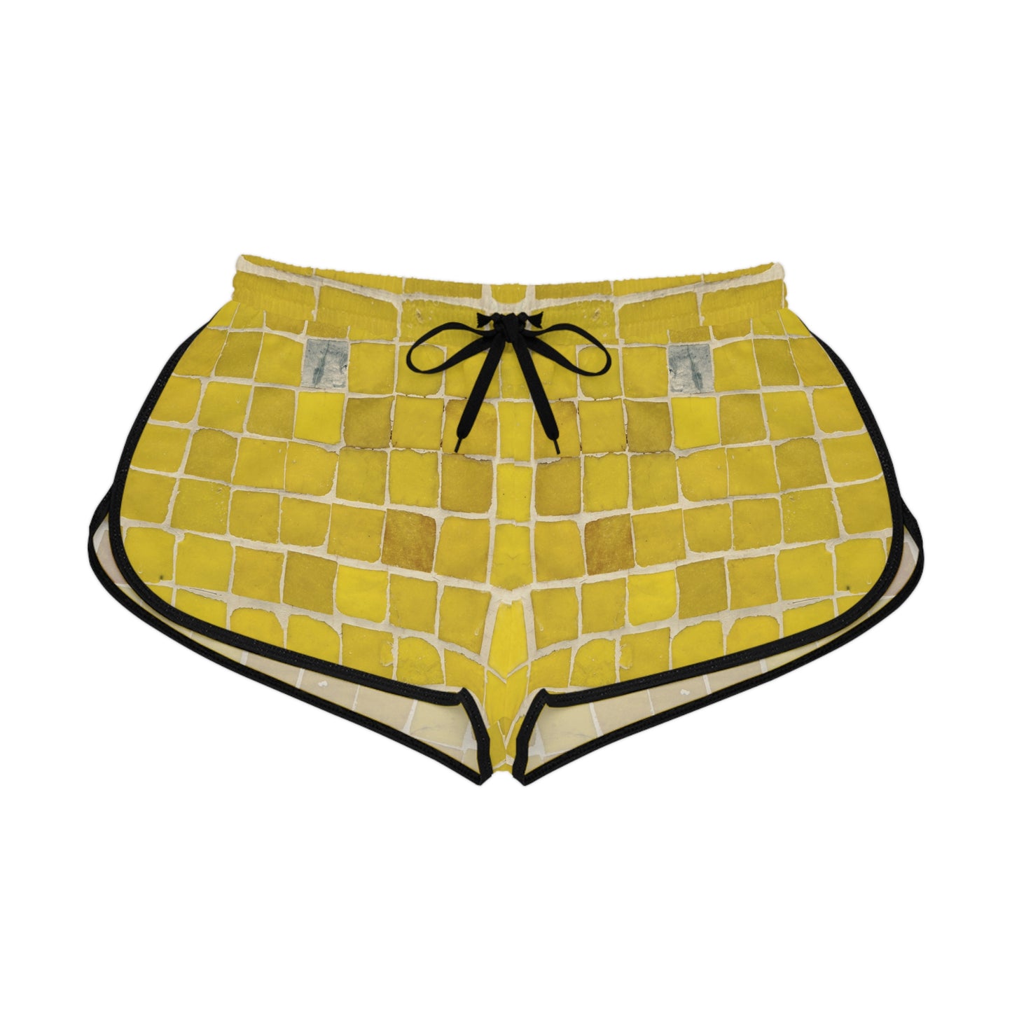 Relaxed Sports Shorts | Yellow Tiles - Ribooa