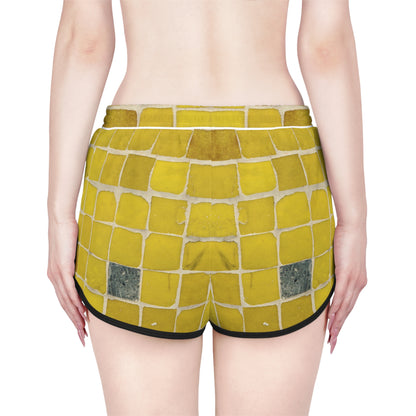 Relaxed Sports Shorts | Yellow Tiles - Ribooa