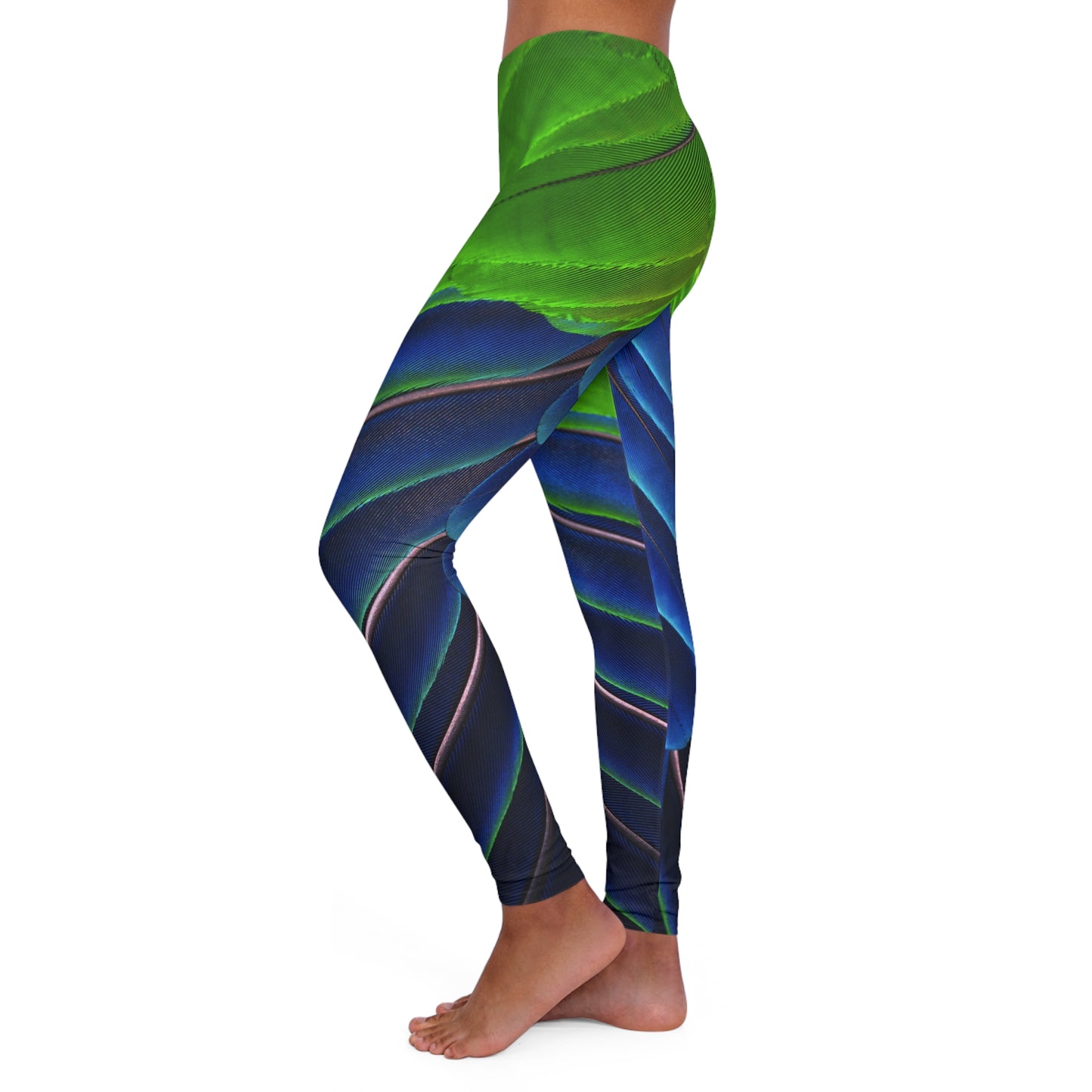 Spandex Leggings | Fabulous Eclectus Parrot - Ribooa