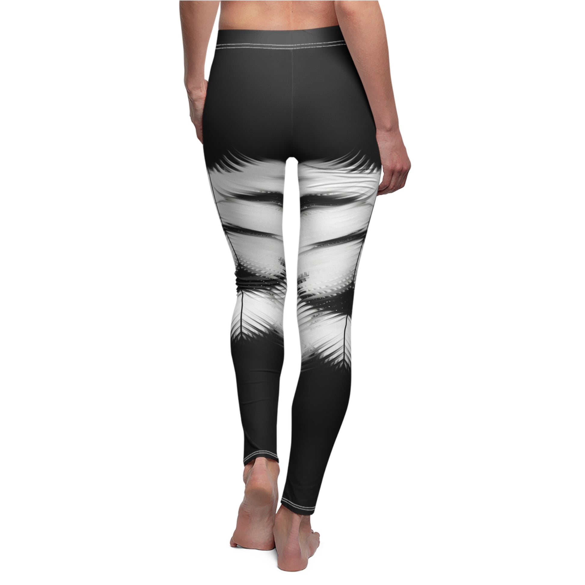 Casual Leggings | B&W Art - Ribooa