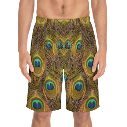 Board Shorts | Peacock Feathers - Ribooa
