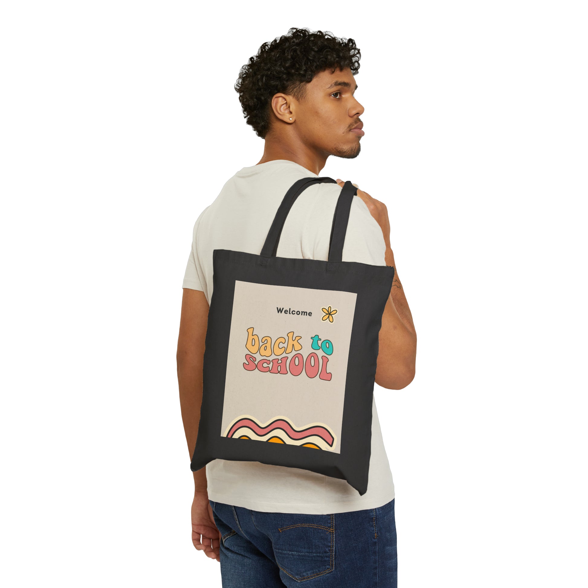 Cotton Canvas Tote Bag | Back To School - Ribooa