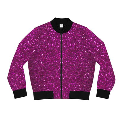 Women's Bomber Jacket | Purple Glam - Ribooa