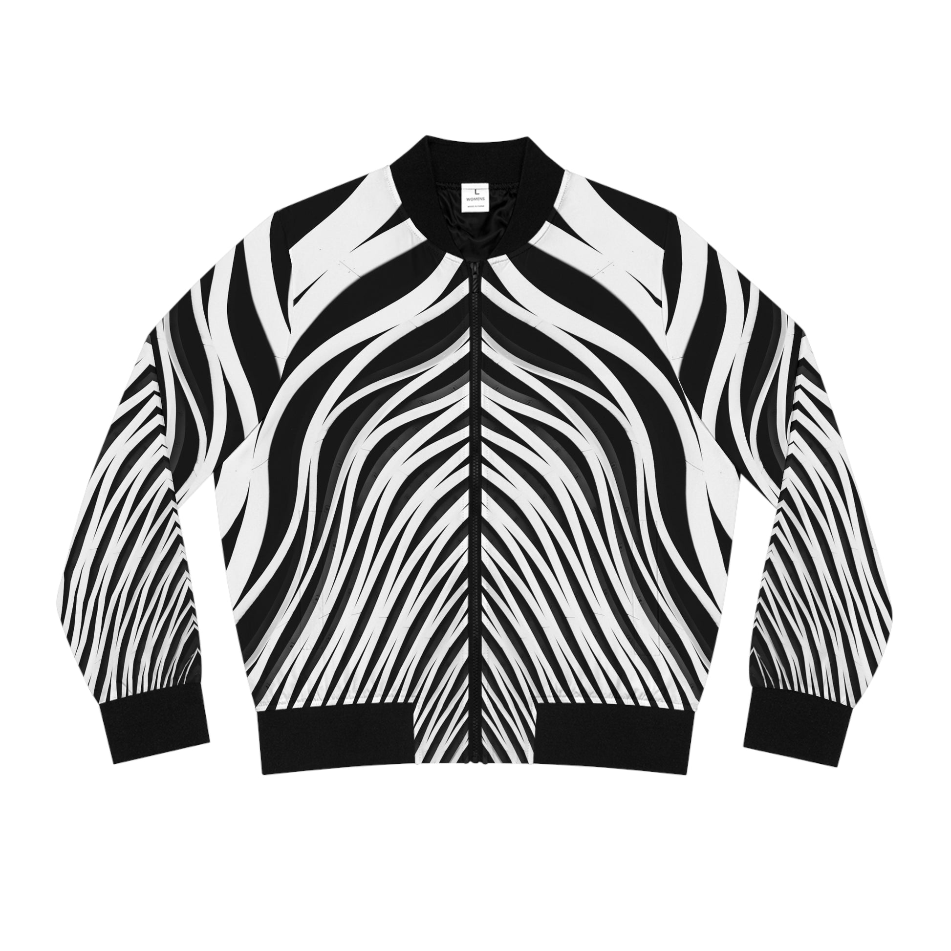 Women's Bomber Jacket | Zebra Soul - Ribooa