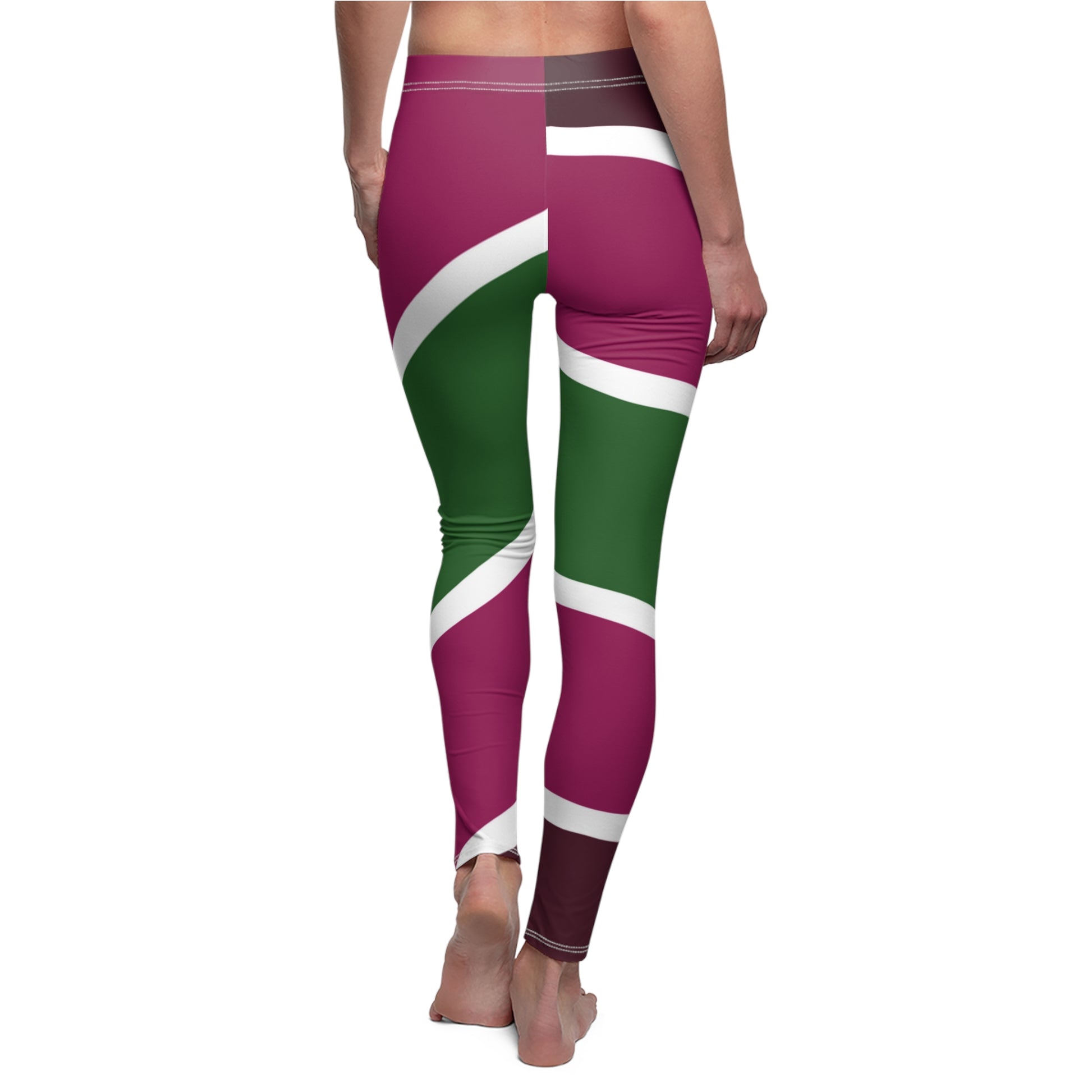 Casual Leggings | Asymmetric Stripes - Ribooa