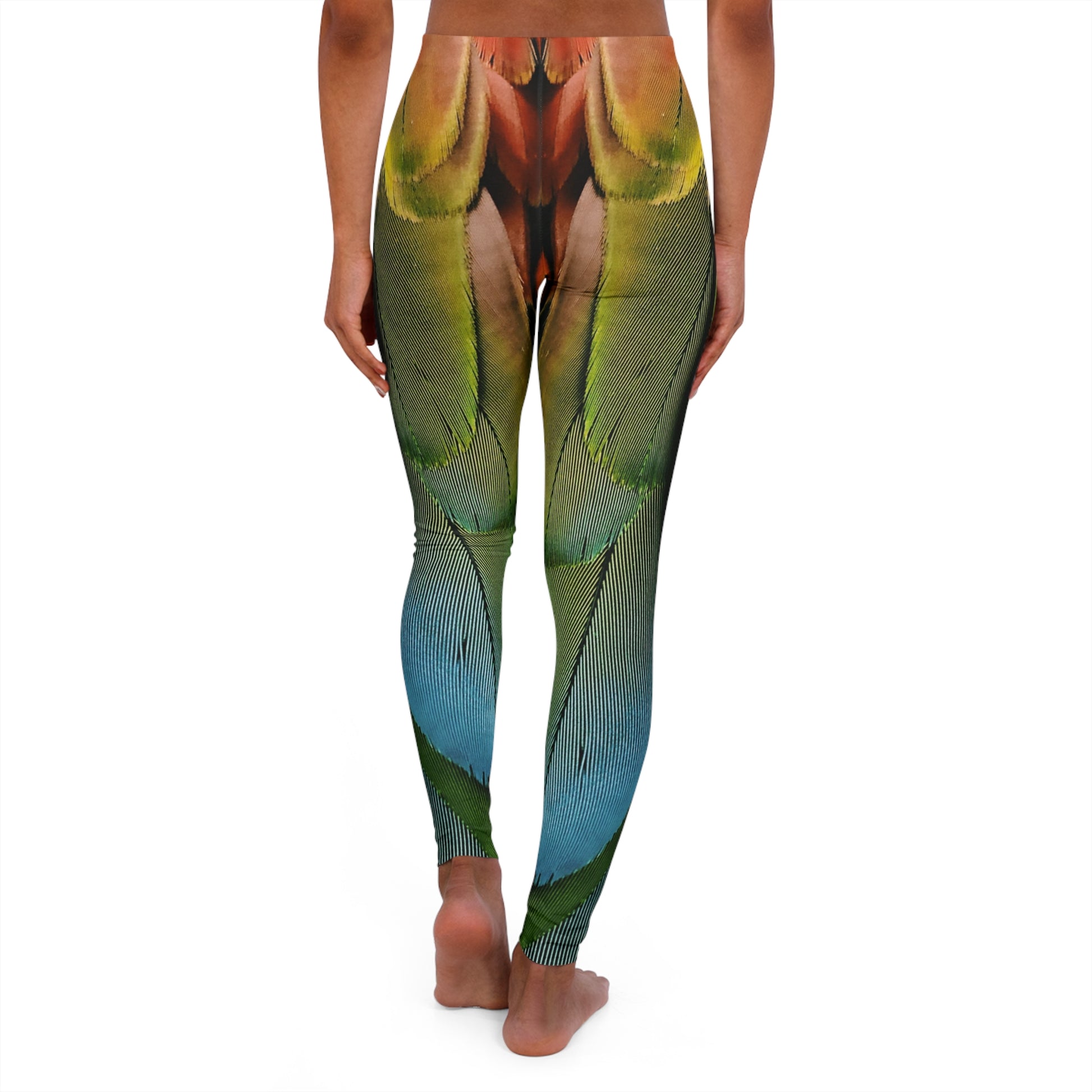 Spandex Leggings | Stunning Scarlet Macaw - Ribooa