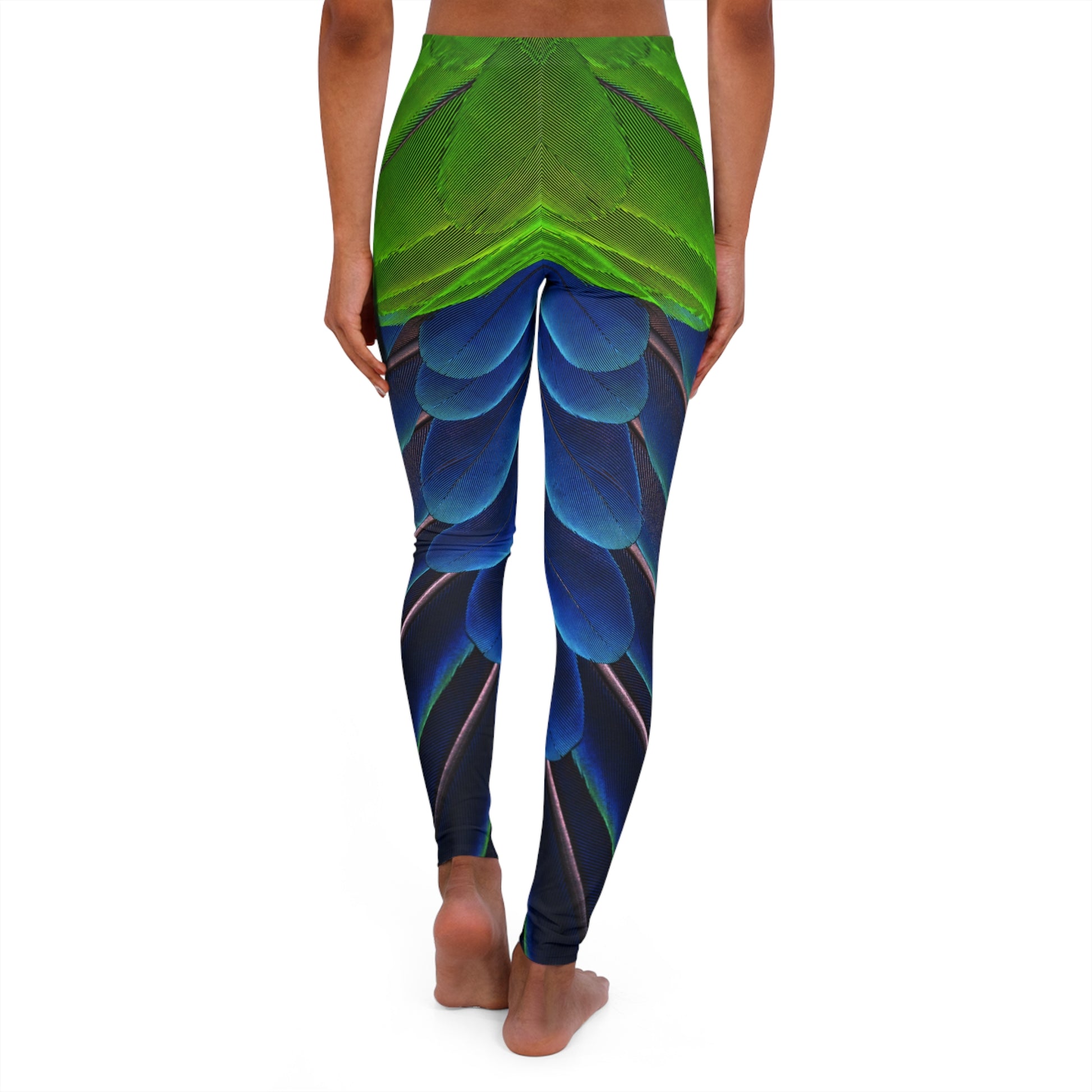 Spandex Leggings | Fabulous Eclectus Parrot - Ribooa