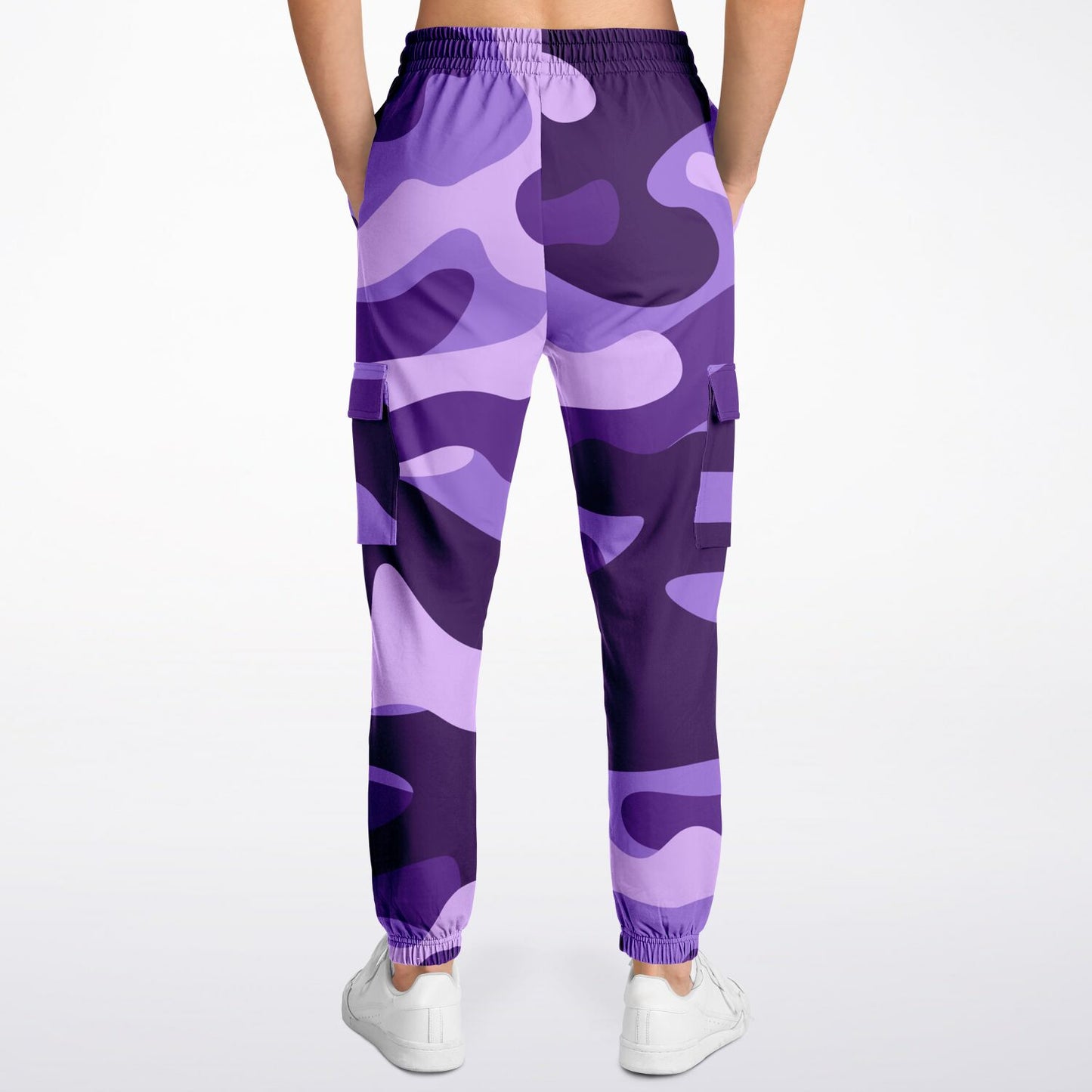 Purple Grape & Mauve Camouflage Cargo Sweatpants