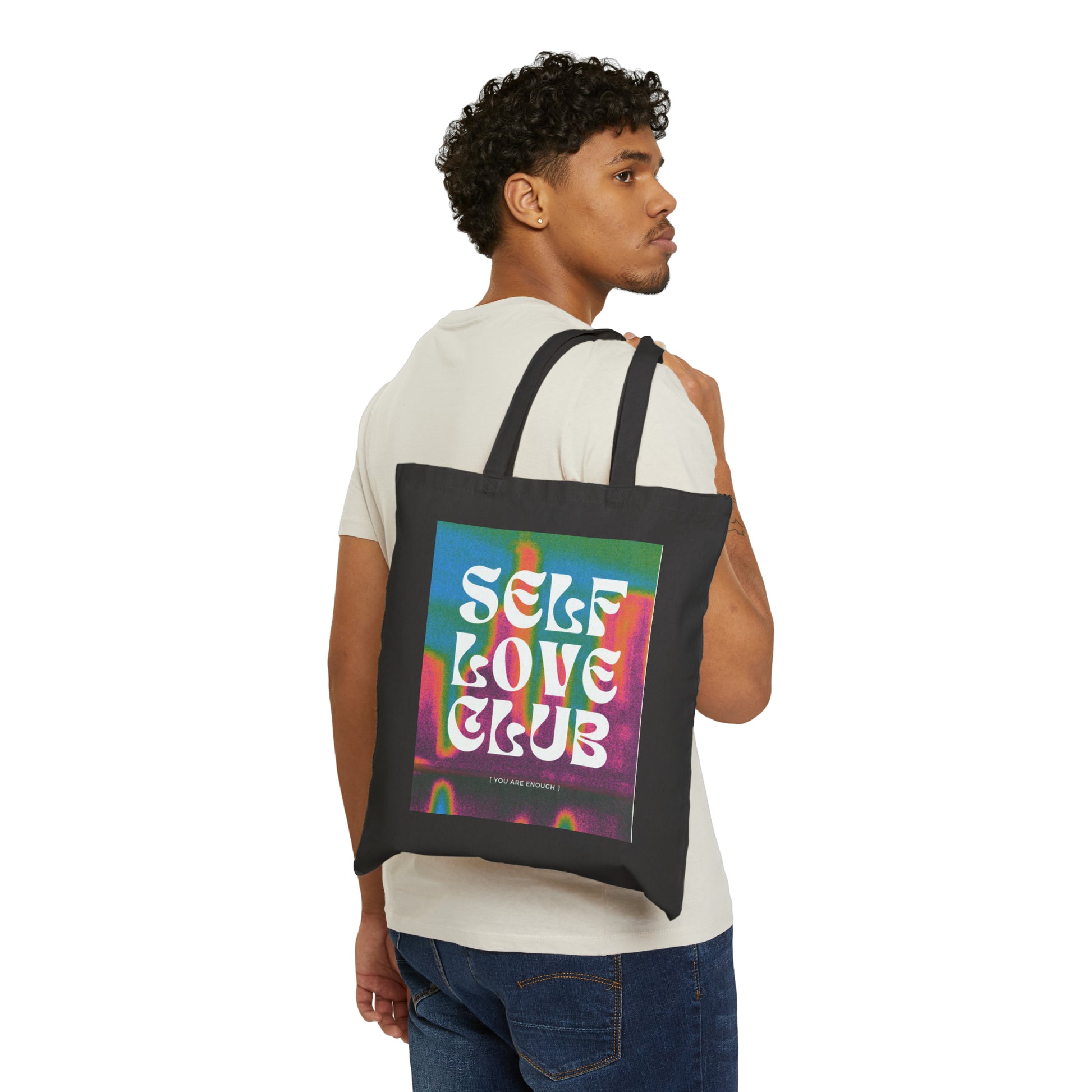 Cotton Canvas Tote Bag | Self Love Club - Ribooa