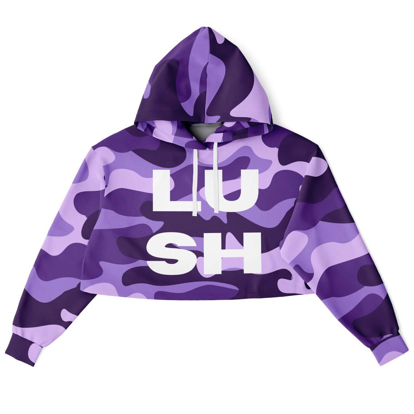 Purple Camo Cropped Hoodie | LUSH