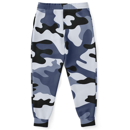 Camo Track Pants | Light Blue & Black