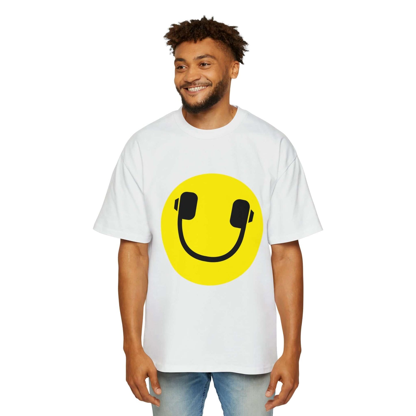 Oversized Tee | Smiling Headphones - Ribooa