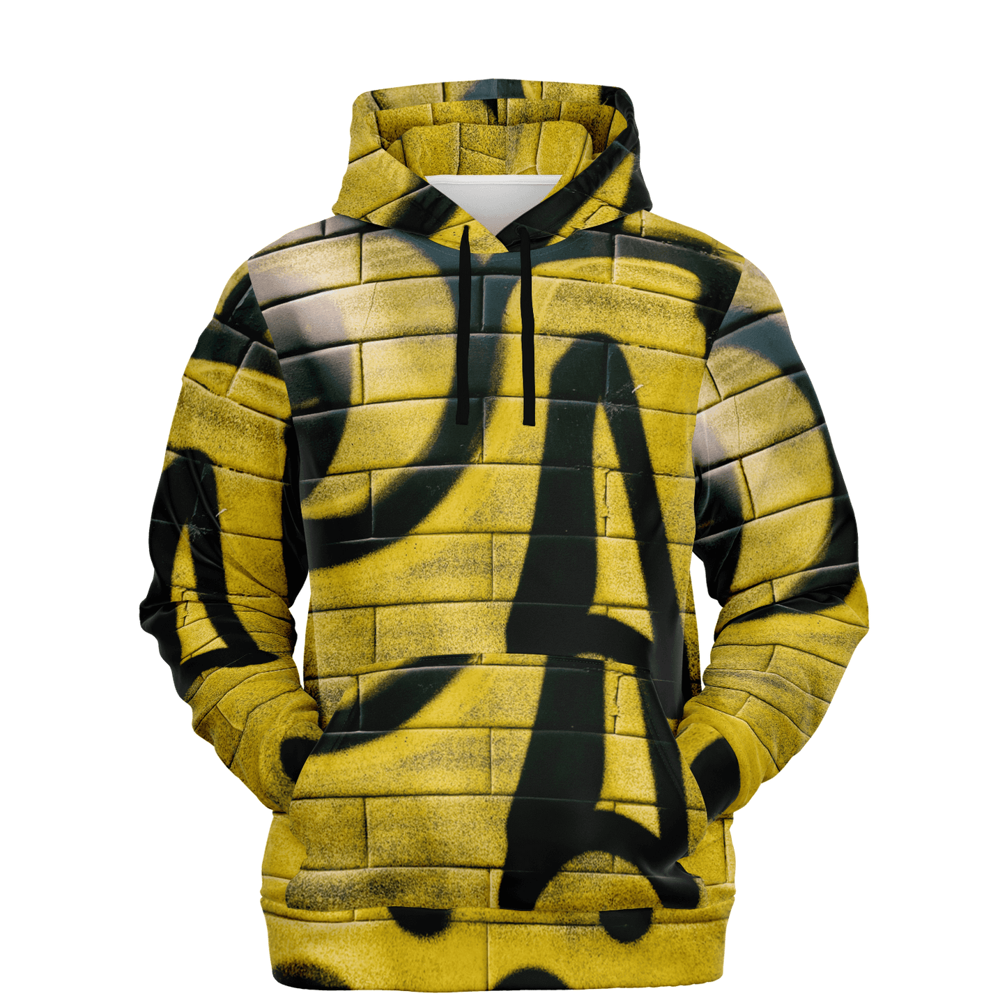 Streetwear Hoodie | Yellow & Black Skull Brick Wall