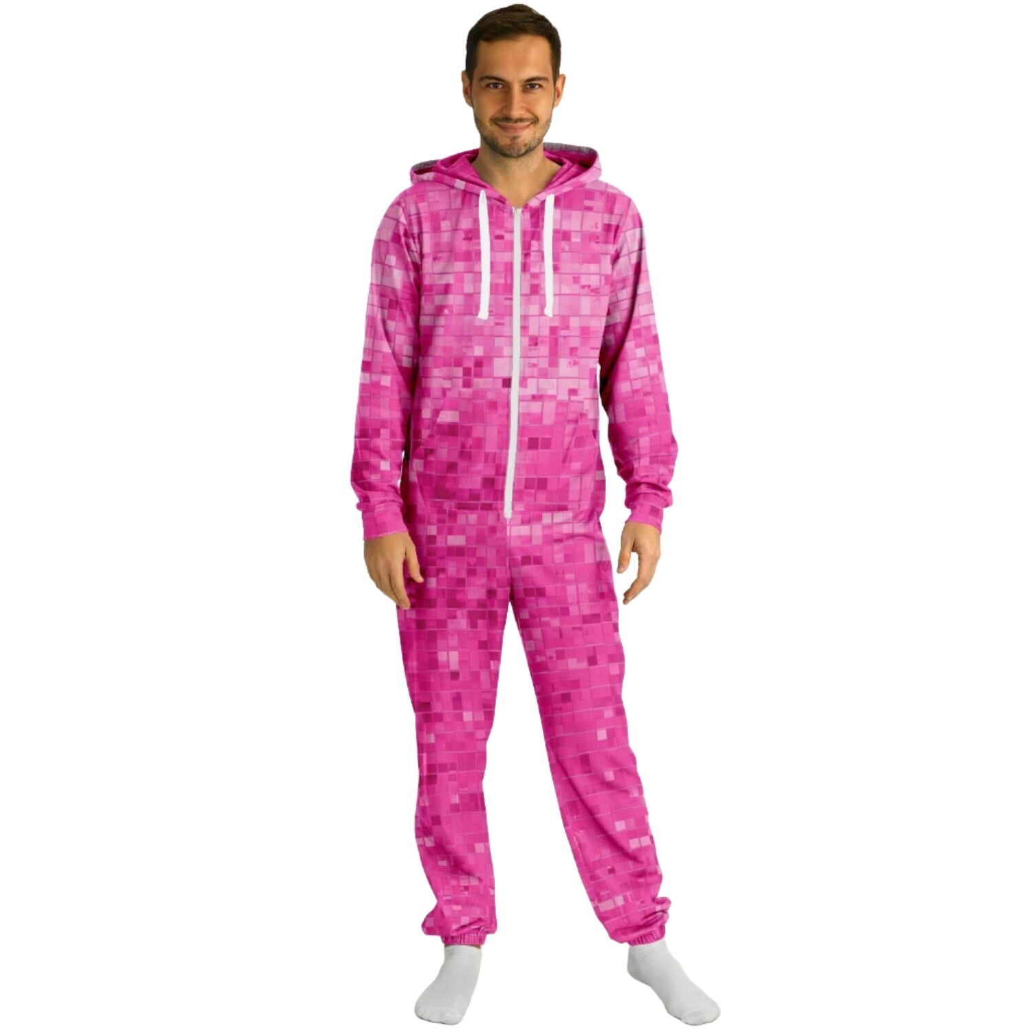 Rave Jumpsuit | Glittery Pink Disco Ball Onesie