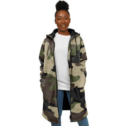 Classic Green Camo Cloak With a Zipper