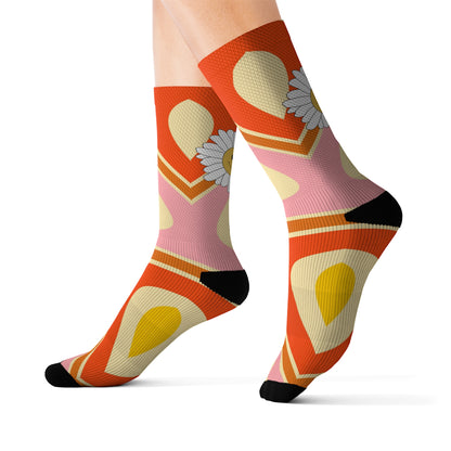 Sublimation Socks | Smiling Flower - Ribooa