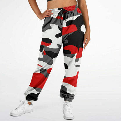 Milano Red Black & White Camouflage Cargo Sweatpants