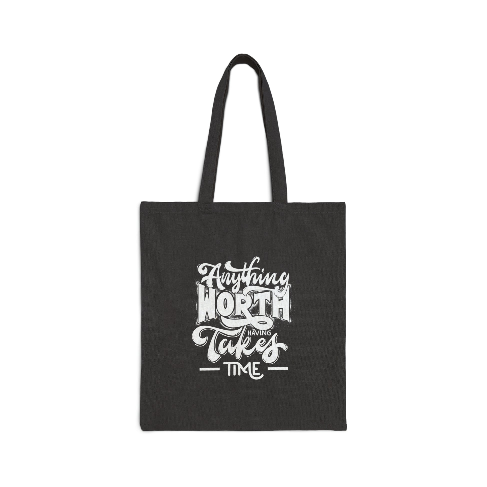 Cotton Canvas Tote Bag | Worth Black - Ribooa