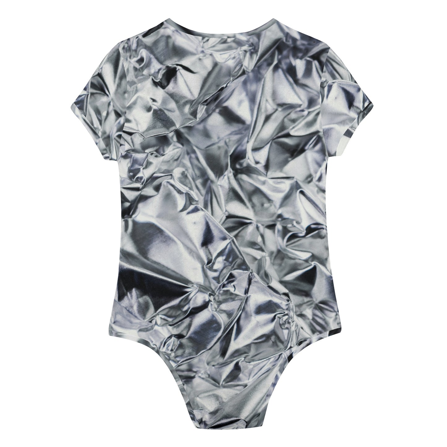 Rave Bodysuit | Short Sleeve Onesie | Silver